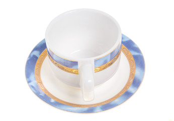 empty coffee cup isolated on white