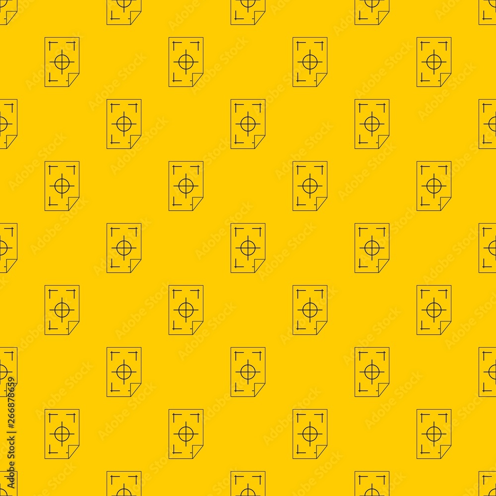 Poster printer marks on a paper pattern seamless vector repeat geometric yellow for any design
