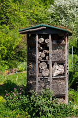 insect house, bee hotel in Munnike Park, Zwijndrecht, The Netherlands