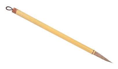 bamboo paintbrush with round goat hair tip