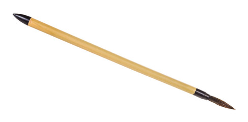 clean paintbrush with round tip for sumi-e