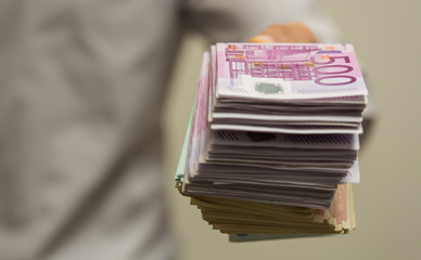 finance  money - Banknotes of the  european  union.
