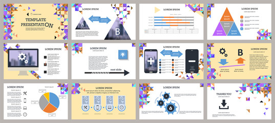 Template is the best as a business presentation, used in marketing and advertising, flyer and banner, the annual report.