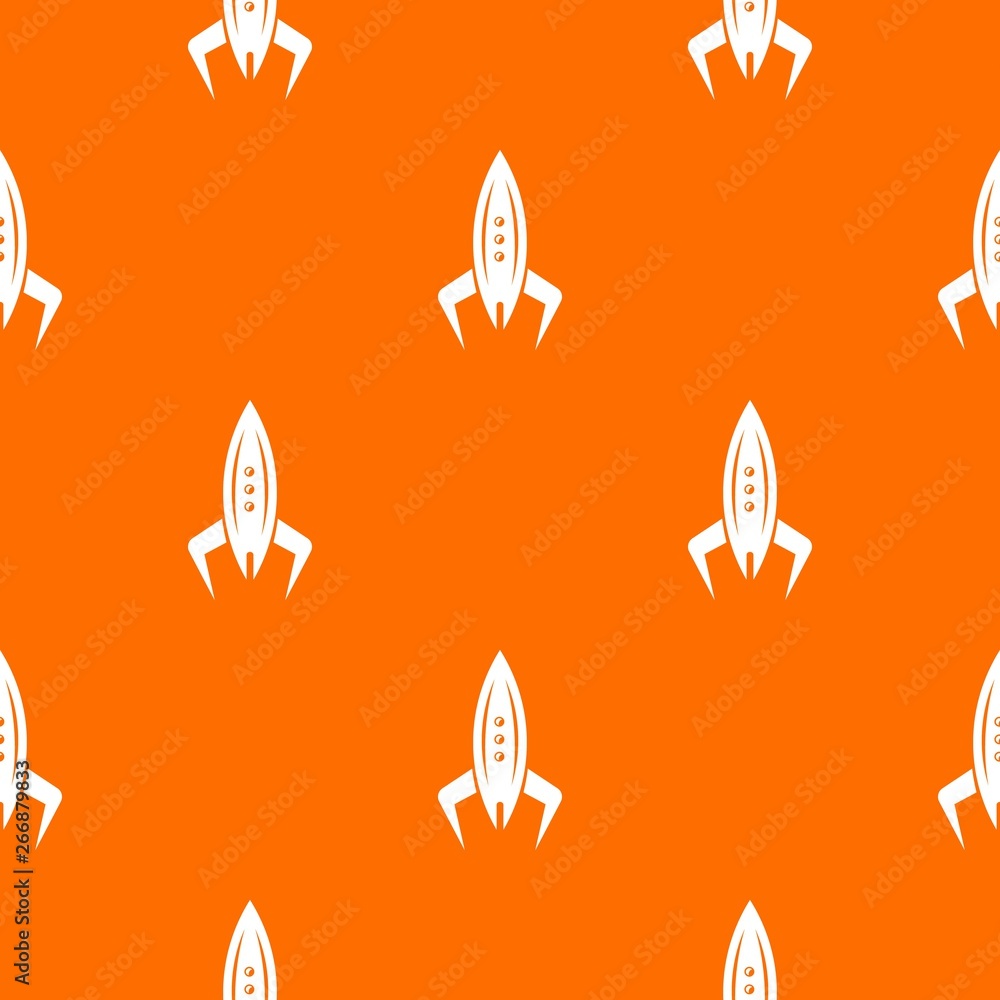 Poster rocket future pattern vector orange for any web design best