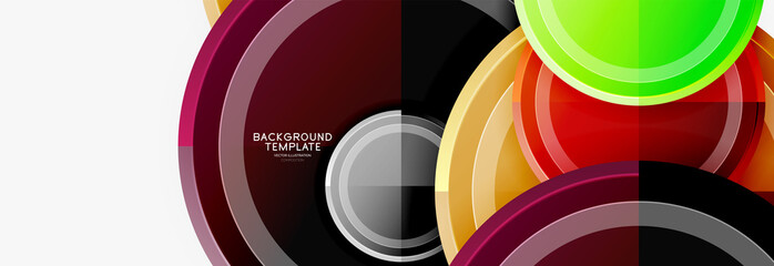 Fototapeta premium Circular pattern, abstract circles composition