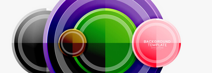 Circular pattern, abstract circles composition