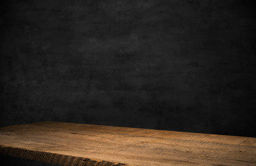 Empty wooden table in front of abstract blurred background of coffee shop . can be used for display...