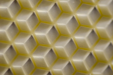 Honeycomb foundation, geometric pattern