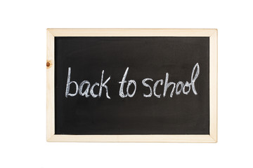 Obraz premium Pizarra back to school sobre fondo blanco