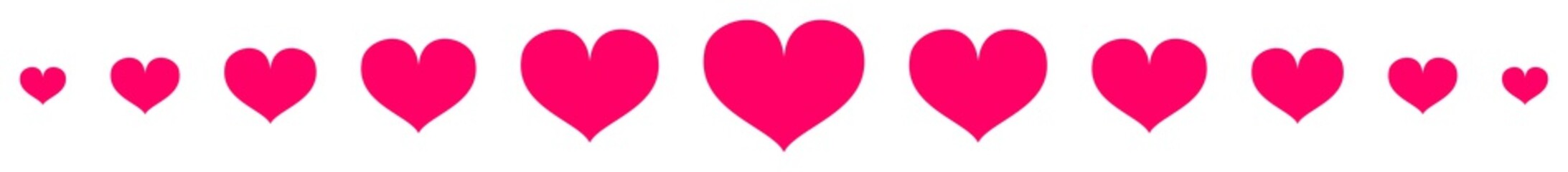 Pink heart divider.