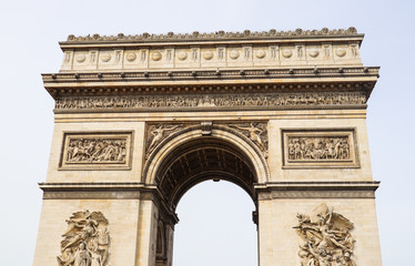 Fototapeta na wymiar Arch of Triumph ( Arc de Triomphe ), Champs-Elysees in Paris France. April 2019