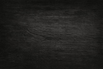 Black wooden wall background, texture of dark bark wood with old natural pattern for design art work, top view of grain timber.