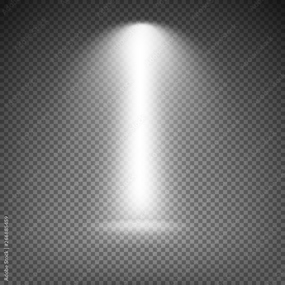 Poster light effect on transparent background
