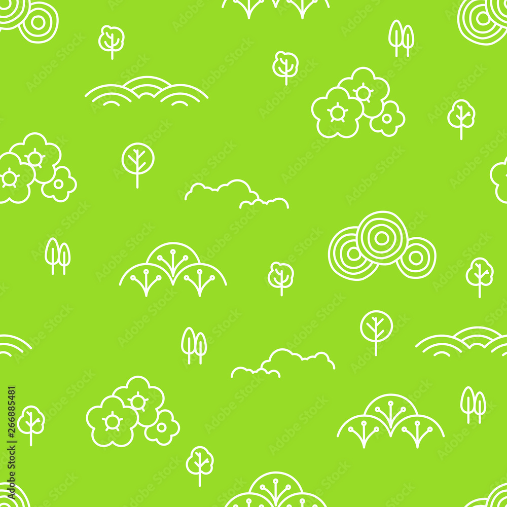 Poster Abstract seamless pattern of summer elements