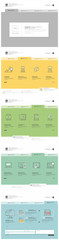 Website template with concept icons