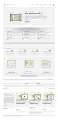 Fototapeta na wymiar Website template with concept icons