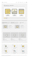 Website template with concept icons