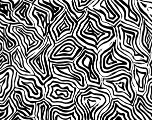 Brush grunge pattern. White and black vector. - 266888226