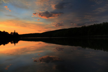 sunset on the lake
