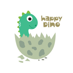 Vector doodle of cute dinosaur