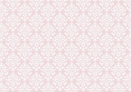 Ornamental  pattern in the style of Baroque. pink..