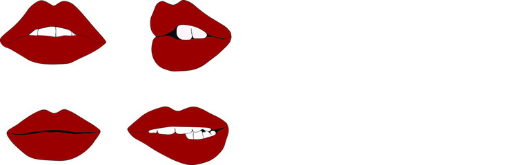 Vector lips set