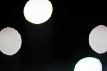 Bokeh on night, abstract background with circles