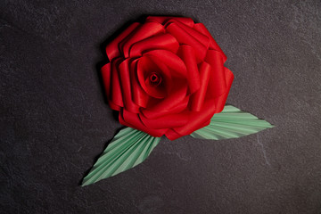 red rose on wooden background