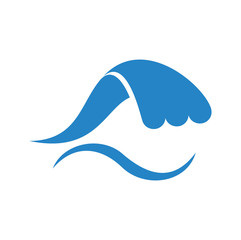 Waves icon on background for graphic and web design. Simple vector sign. Internet concept symbol for website button or mobile app.