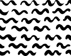 Brush grunge pattern. White and black vector.