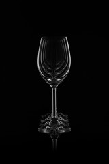 Empty glasses for wine