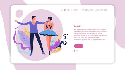 Dance classes ballet dancing web page template