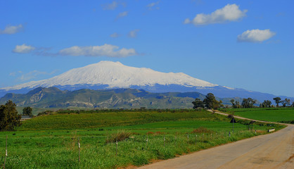 mount Etna in Sicily
