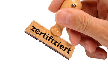zertifiert mit Stempel