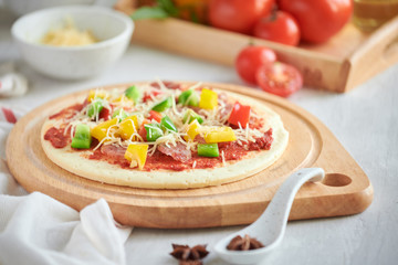 Pizza Art. The process of making pizza