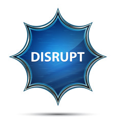 Disrupt magical glassy sunburst blue button