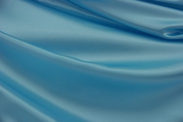Azure satin, drapety fabric, background