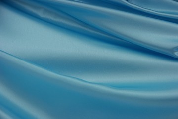 Azure satin, drapety fabric, background