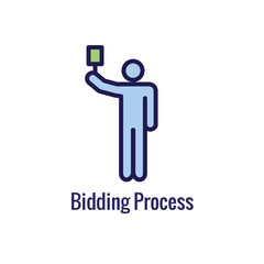 New Business Process Icon | Bidding procedure phase