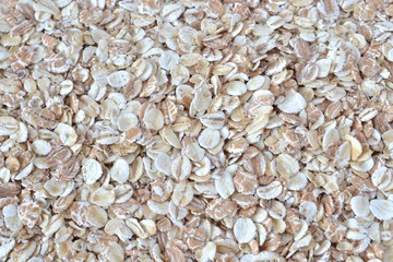 Breakfast cereal for quick cooking.Four cereals:rye,wheat,oats and barley, background