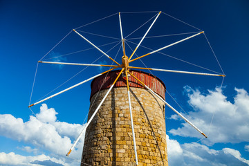 Molinos de viento, Ciudad de Rodas, Isla de Rodas, Dodecaneso, Grecia, Mar Mediterráneo