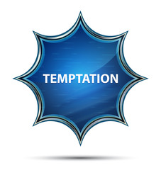 Temptation magical glassy sunburst blue button