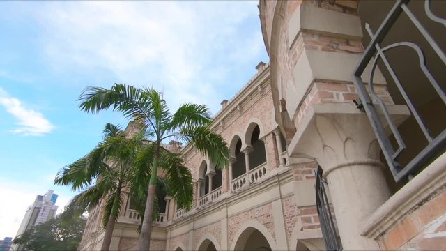 Steadicam shot of the Sultan Abdul Samad Building in Kuala Lumpur vity, Malaysia
