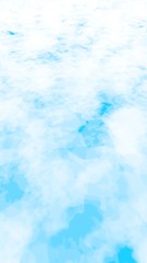 The bright sky in the morning. Blue sky background with white clouds. Cumulus white clouds in the clear blue sky. 3D illustration