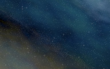 Colorful and beautiful space background. Outer space. Starry outer space texture. 3D illustration