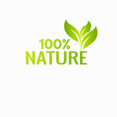 100% natural vector logo design.