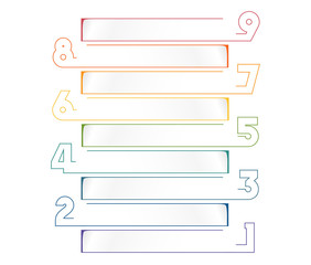 Obraz premium Universal infographic template for projects on white background 9 positions