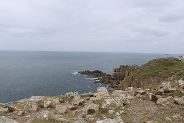 Fototapeta na wymiar View from Lands End, Cornwall