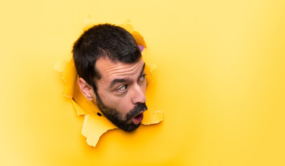 Man through a hole paper