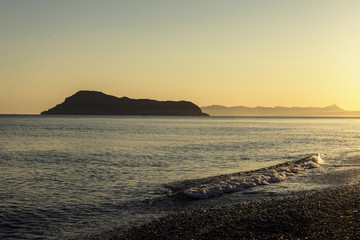 sea wave on the coast of Crete